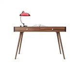 ONIJA  heesham Wooden Finish Study Table for Students Laptop Office Desk Workstation Writing Tables Natural Finish (2 Drawer)